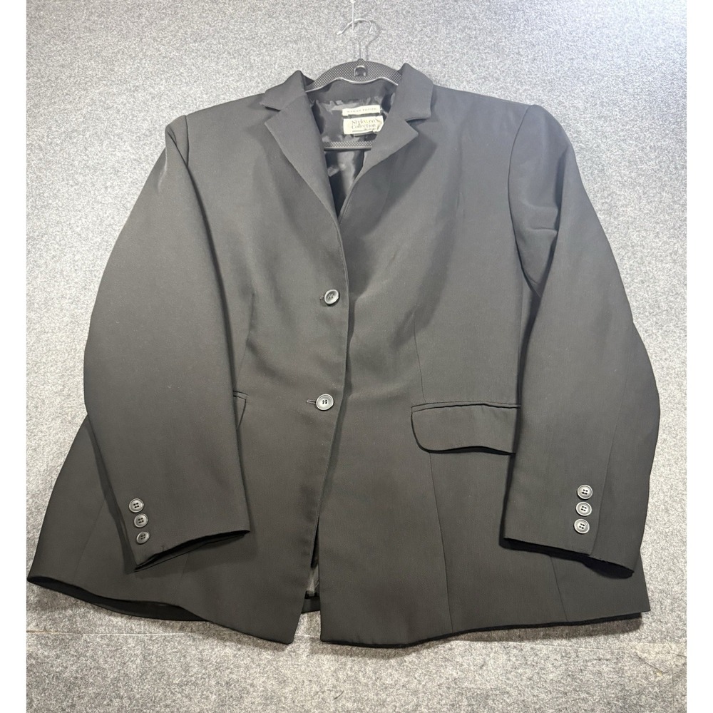 Style & Co. Collection Woman Petite Black Two-Button Blazer 16P